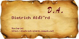 Dietrich Alárd névjegykártya